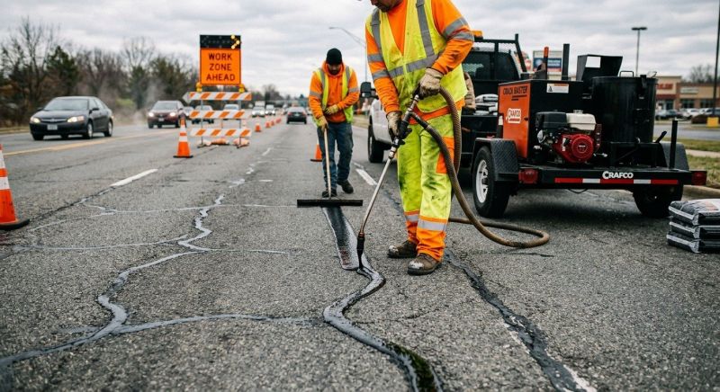 Hot Tar Driveway Sealing in Columbus, OH